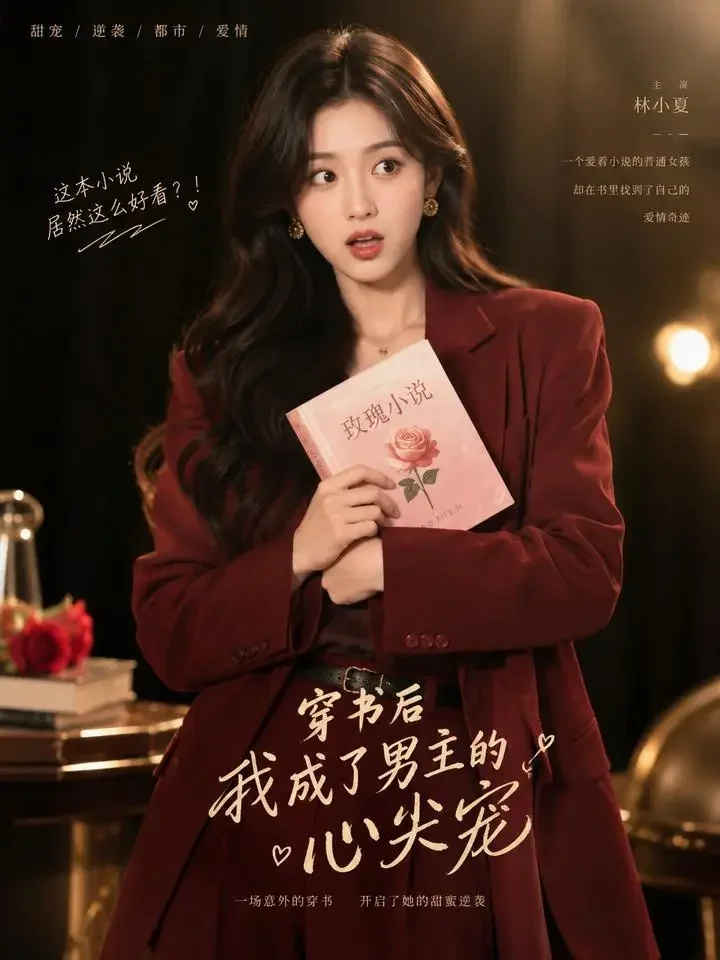 短剧《穿书后我成了反派女配》封面海报，穿越重生、甜宠题材，共 74 集